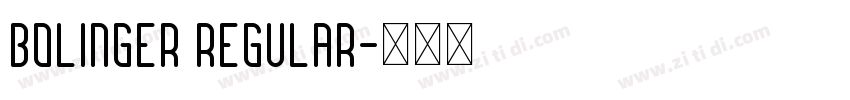 Bolinger Regular字体转换